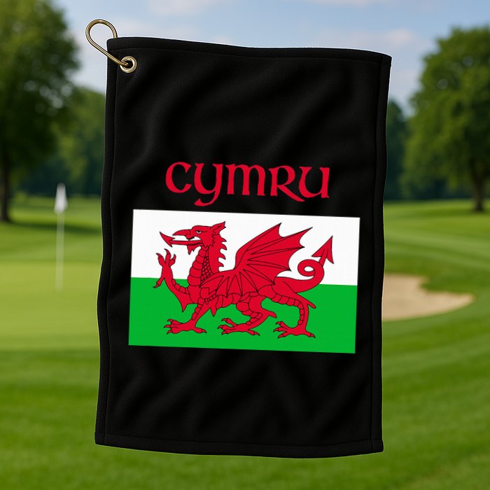 Wales Cymru Welsh Flag Golf Towel