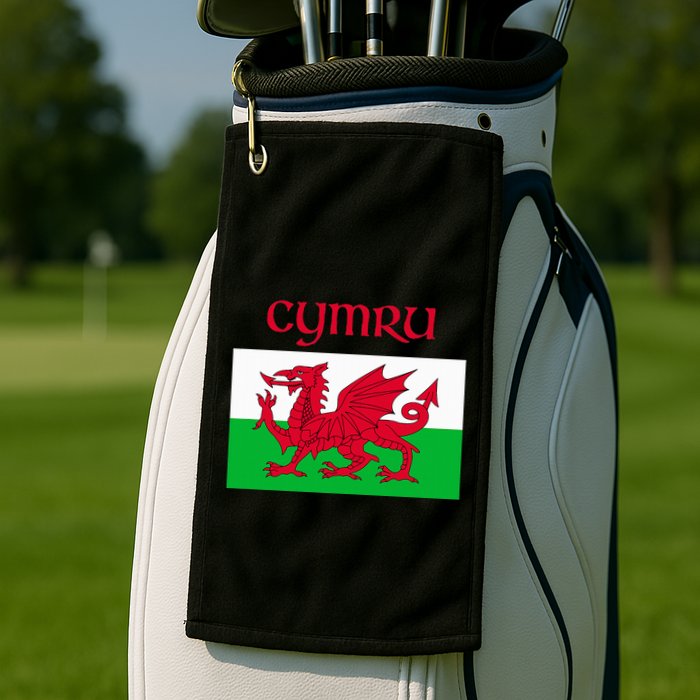 Wales Cymru Welsh Flag Golf Towel
