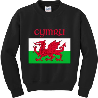 Wales Cymru Welsh Flag Kids Sweatshirt