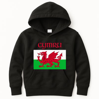 Wales Cymru Welsh Flag Kids Hoodie