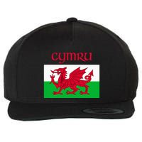 Wales Cymru Welsh Flag Wool Snapback Cap
