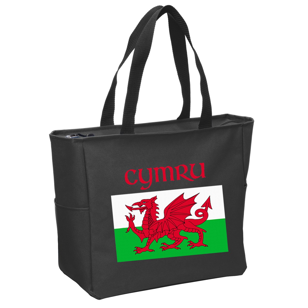 Wales Cymru Welsh Flag Zip Tote Bag