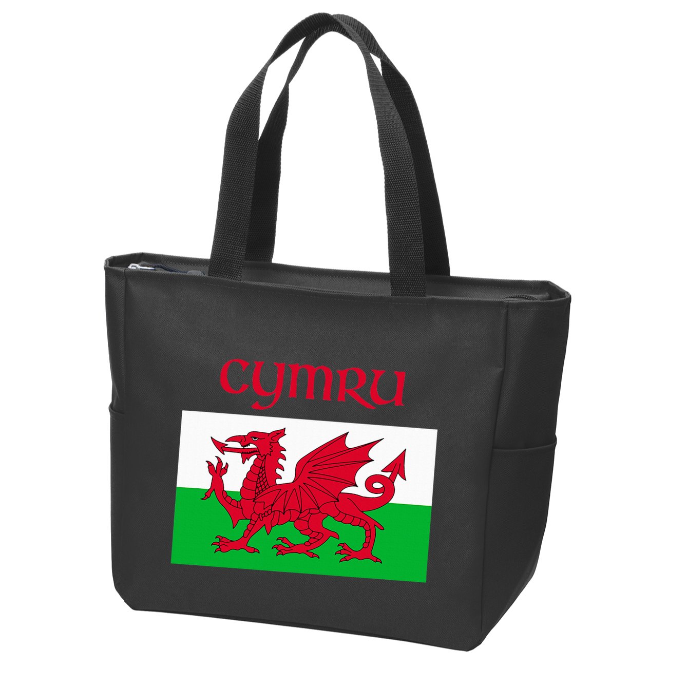 Wales Cymru Welsh Flag Zip Tote Bag