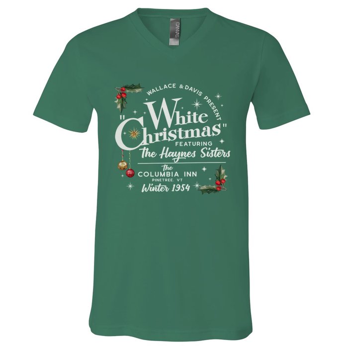 White Christmas Wallace And Davis Haynes Sister V-Neck T-Shirt