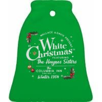 White Christmas Wallace And Davis Haynes Sister Ceramic Bell Ornament