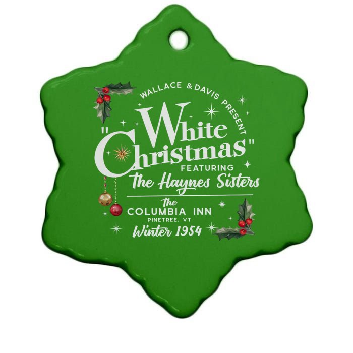 White Christmas Wallace And Davis Haynes Sister Ceramic Star Ornament