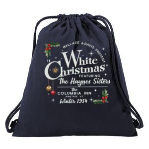 White Christmas Wallace And Davis Haynes Sister Drawstring Bag