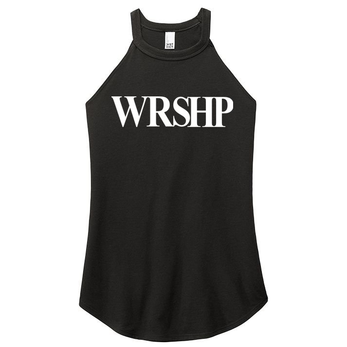 Worship Christian Words Of Faith Women's Perfect Tri Rocker Tank