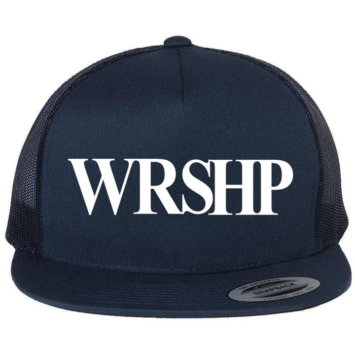 Worship Christian Words Of Faith Flat Bill Trucker Hat