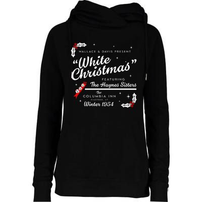 White Christmas Wallace And Davis Haynes Sister Womens Funnel Neck Pullover Hood