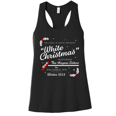 White Christmas Wallace And Davis Haynes Sister Women's Racerback Tank