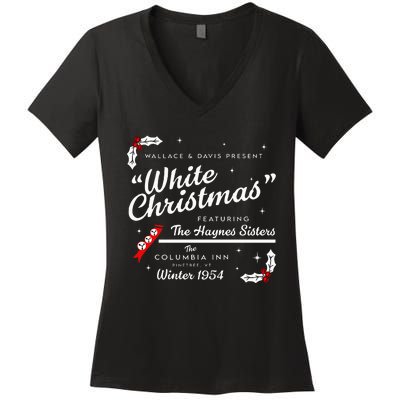 White Christmas Wallace And Davis Haynes Sister Women's V-Neck T-Shirt