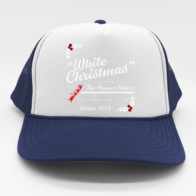 White Christmas Wallace And Davis Haynes Sister Trucker Hat