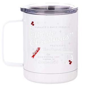 White Christmas Wallace And Davis Haynes Sister 12 oz Stainless Steel Tumbler Cup