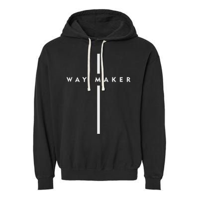 Waymaker Christian Women Cross Shape Faith Garment-Dyed Fleece Hoodie