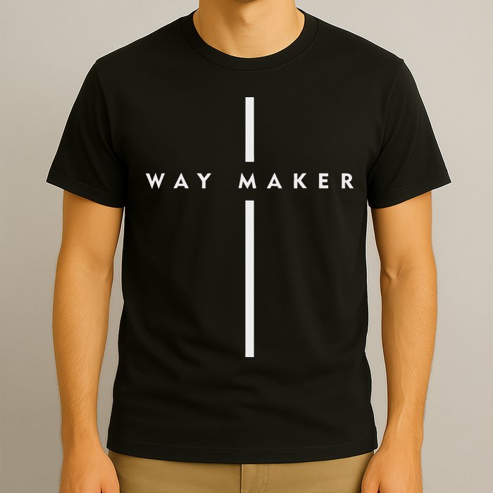 Waymaker Christian Women Cross Shape Faith T-Shirt