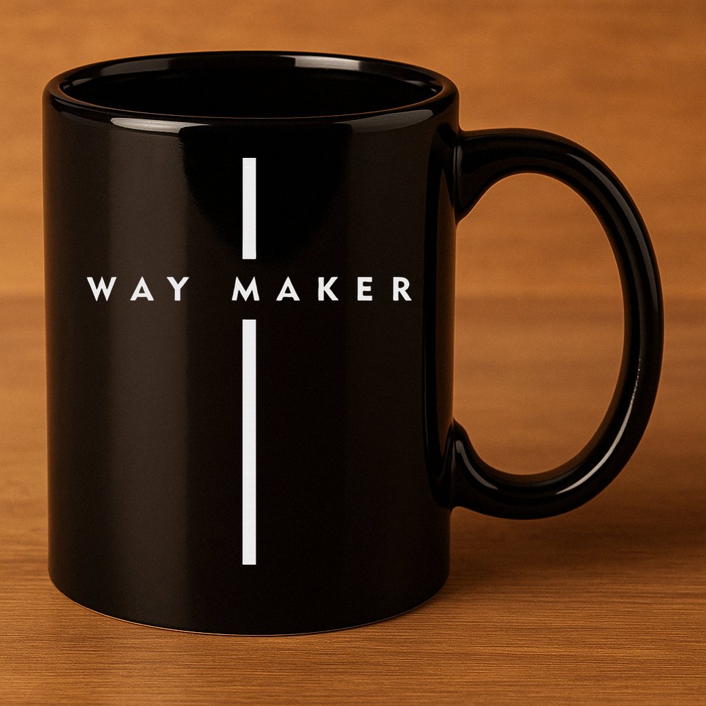 Waymaker Christian Women Cross Shape Faith 11oz C Handle Ceramic Mug