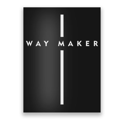 Waymaker Christian Women Cross Shape Faith Poster