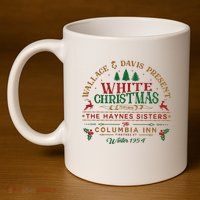 White Christmas 11oz C Handle Ceramic Mug