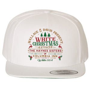 White Christmas Wool Snapback Cap