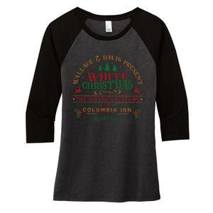 White Christmas Women's Tri-Blend 3/4-Sleeve Raglan Shirt