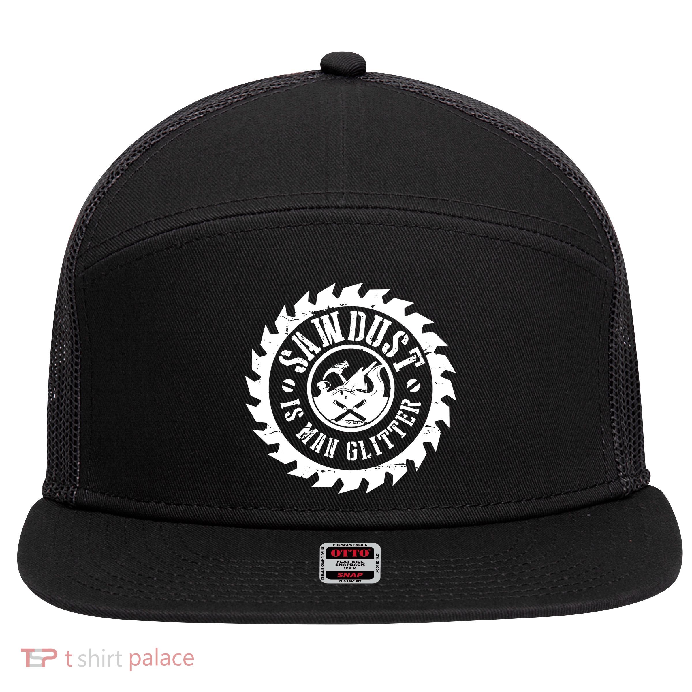 Woodworking Carpenter 7 Panel Mesh Trucker Snapback Hat
