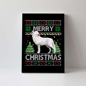 Wolf Christmas Wolf Dog Ugly Christmas Animal Canvas