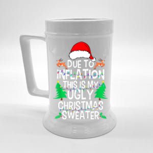 Women Cute Xmas Due To Inflation This My Ugly Christmas Matching Gift Beer Stein