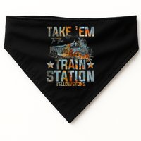 Western Country Yellowstone Take Em To The Train Station USA-Made Doggie Bandana