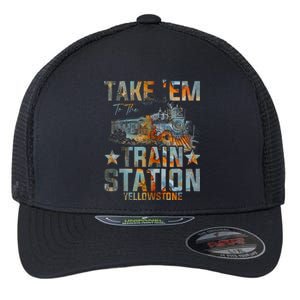 Western Country Yellowstone Take Em To The Train Station Flexfit Unipanel Trucker Cap