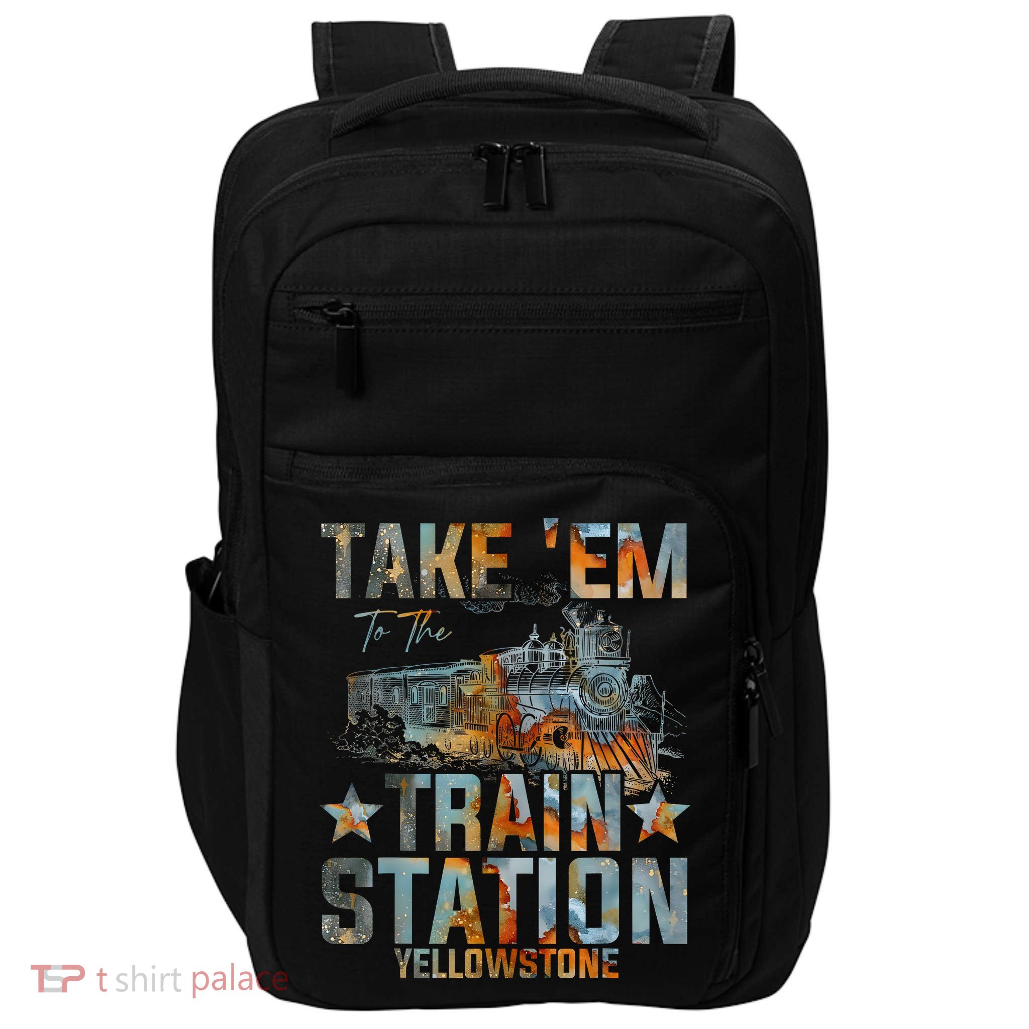 Western Country Yellowstone Take Em To The Train Station Impact Tech Backpack