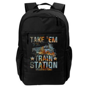 Western Country Yellowstone Take Em To The Train Station Daily Commute Backpack