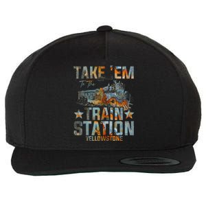 Western Country Yellowstone Take Em To The Train Station Wool Snapback Cap