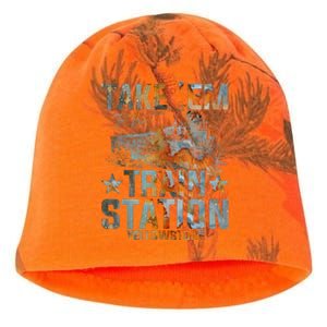 Western Country Yellowstone Take Em To The Train Station Kati - Camo Knit Beanie