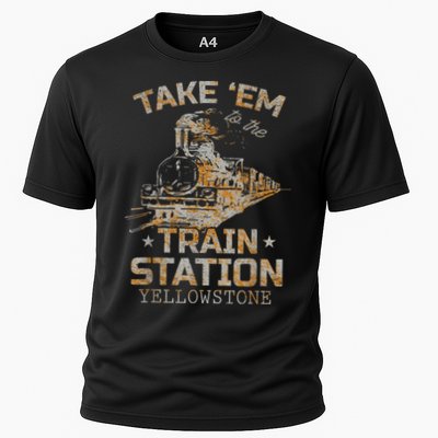 Western Country Yellowstone Take Em To The Train Station Performance Shirt