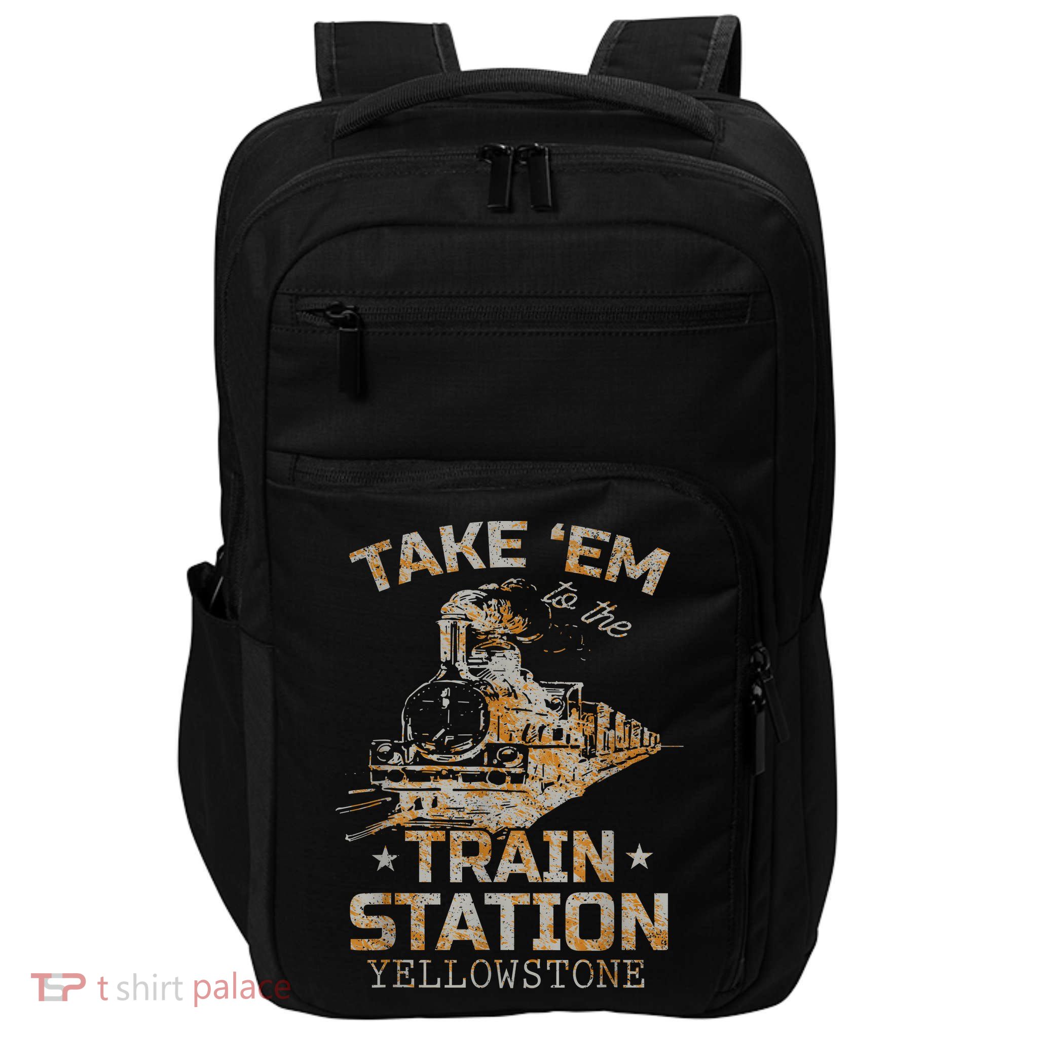 Western Country Yellowstone Take Em To The Train Station Impact Tech Backpack