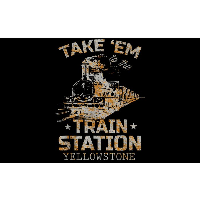 Western Country Yellowstone Take Em To The Train Station Bumper Sticker