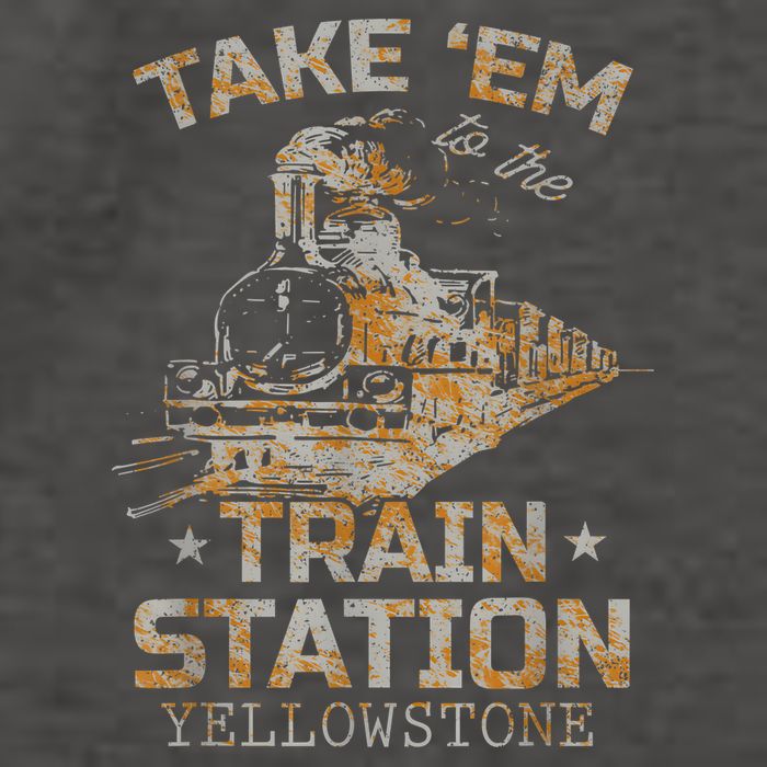 Western Country Yellowstone Take Em To The Train Station Vector Backpack