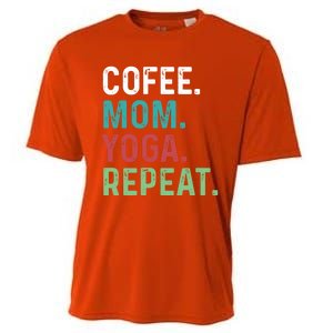 Wo Coffee Yoga Mom Coffee Lover Yoga Workout Meditation Meaningful Gift Cooling Performance Crew T-Shirt