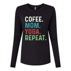 Wo Coffee Yoga Mom Coffee Lover Yoga Workout Meditation Meaningful Gift Womens Cotton Relaxed Long Sleeve T-Shirt