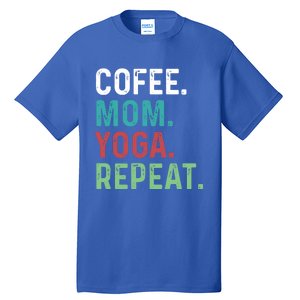 Wo Coffee Yoga Mom Coffee Lover Yoga Workout Meditation Meaningful Gift Tall T-Shirt