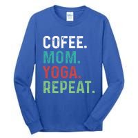 Wo Coffee Yoga Mom Coffee Lover Yoga Workout Meditation Meaningful Gift Tall Long Sleeve T-Shirt