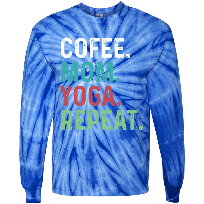 Wo Coffee Yoga Mom Coffee Lover Yoga Workout Meditation Meaningful Gift Tie-Dye Long Sleeve Shirt