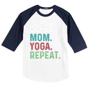 Wo Coffee Yoga Mom Coffee Lover Yoga Workout Meditation Meaningful Gift Baseball Sleeve Shirt