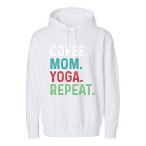 Wo Coffee Yoga Mom Coffee Lover Yoga Workout Meditation Meaningful Gift Garment-Dyed Fleece Hoodie