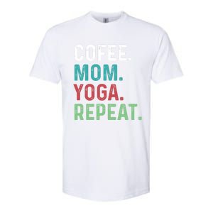 Wo Coffee Yoga Mom Coffee Lover Yoga Workout Meditation Meaningful Gift Softstyle CVC T-Shirt