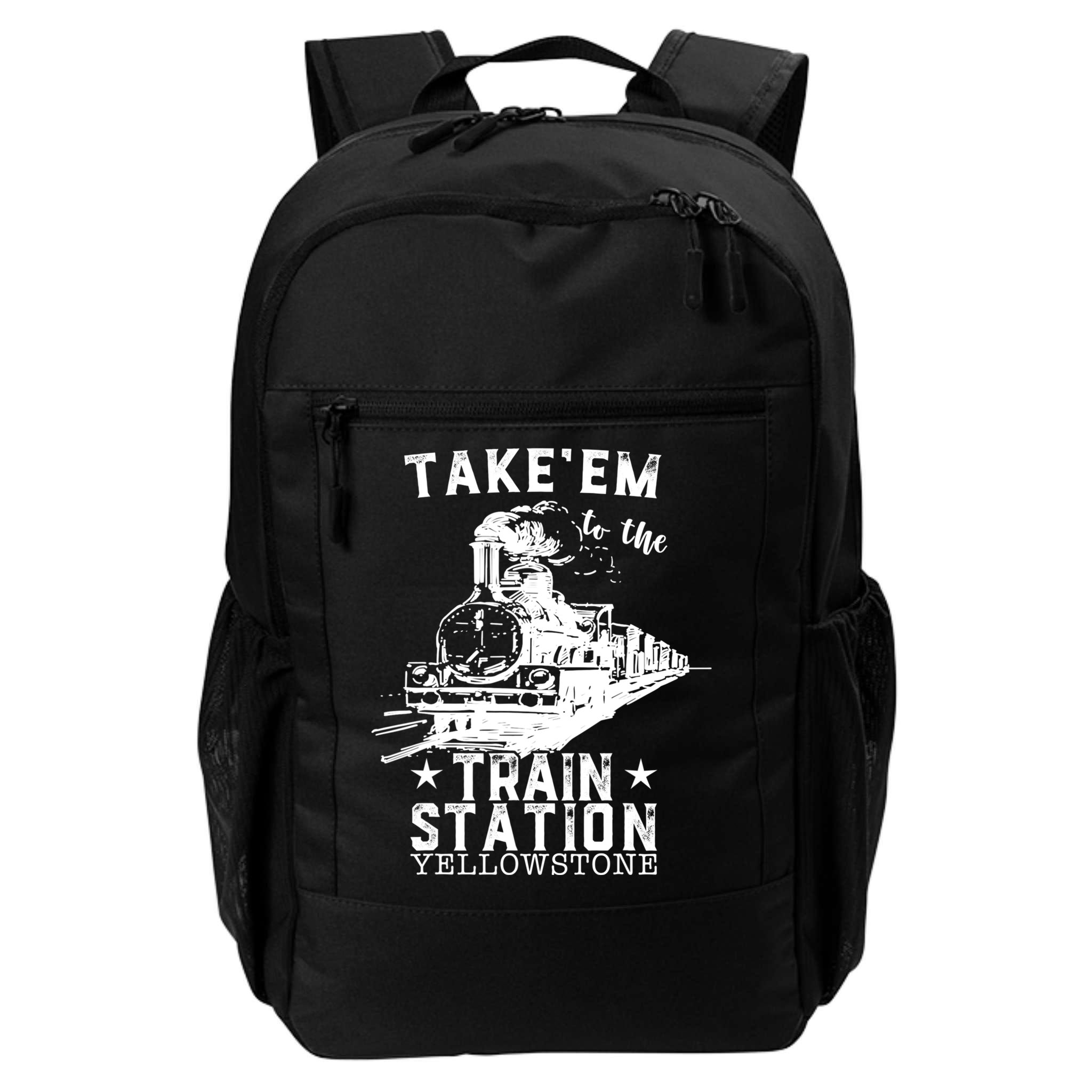 Western Coountry Yellow'stone Take Em To The Train Station Backpack