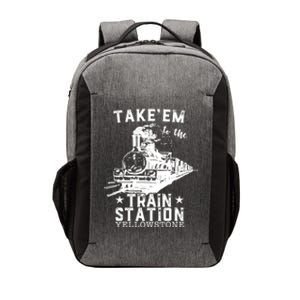 Western Coountry Yellow'stone Take Em To The Train Station Vector Backpack