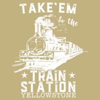Western Coountry Yellow'stone Take Em To The Train Station Long Sleeve Shirt