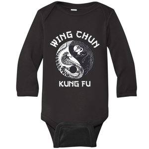 Wing Chun yin yang snake crane Baby Long Sleeve Bodysuit